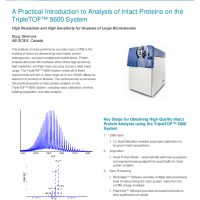 A Practical Introduction to Analysis of Intact Proteins